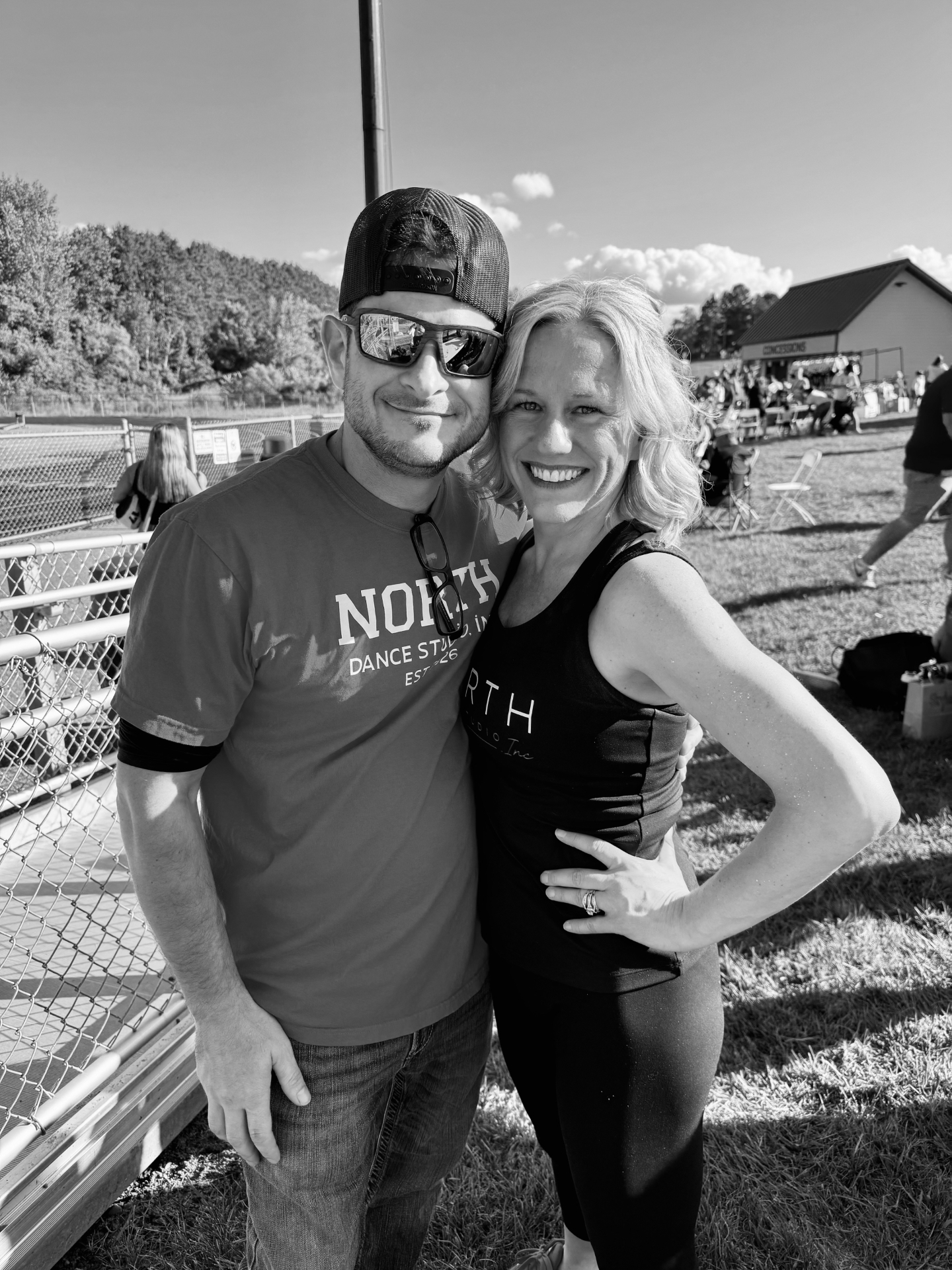 Supporters in North Dance Studio apparel at the game
