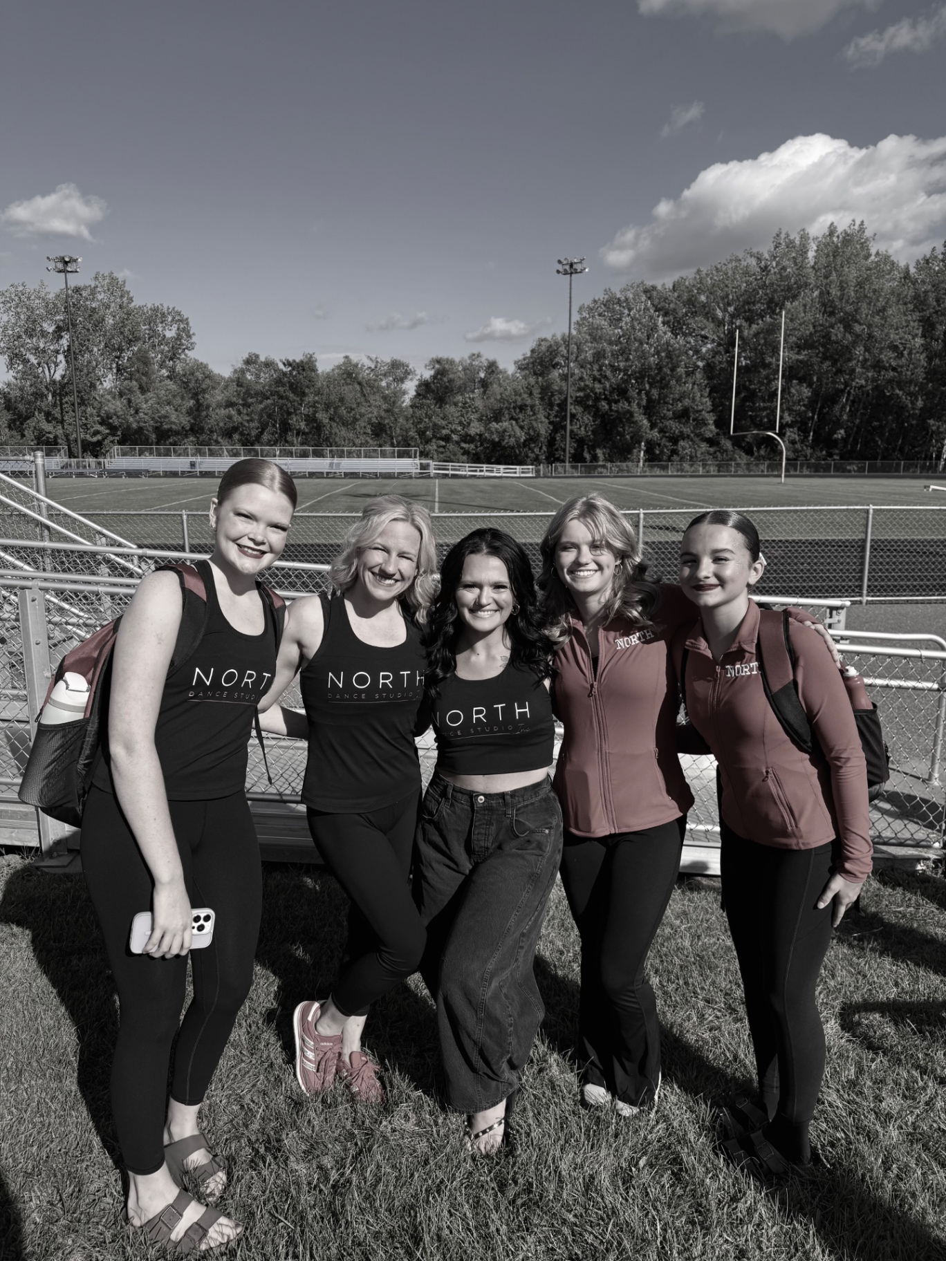 North Dance Studio dancers and instructors at the field